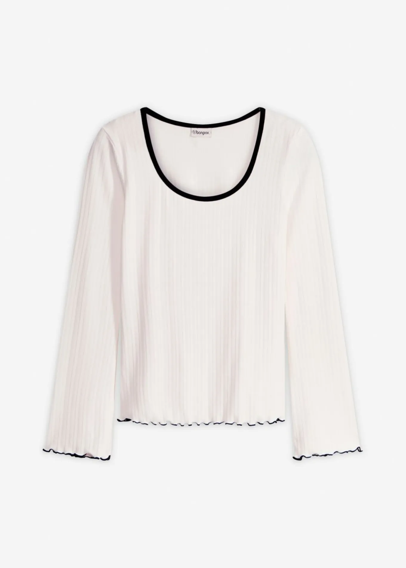 Camiseta de canalé con lazo decorativo