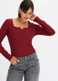 Camiseta de canalé de algodón orgánico puro