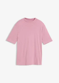 Camiseta de canalé de algodón puro