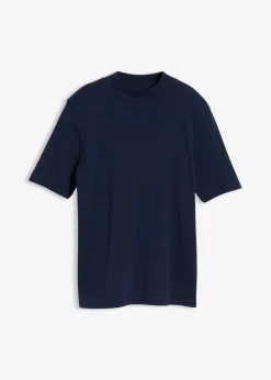 Camiseta de canalé de algodón puro