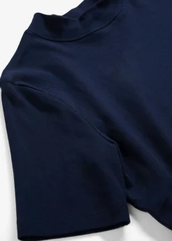 Camiseta de canalé de algodón puro