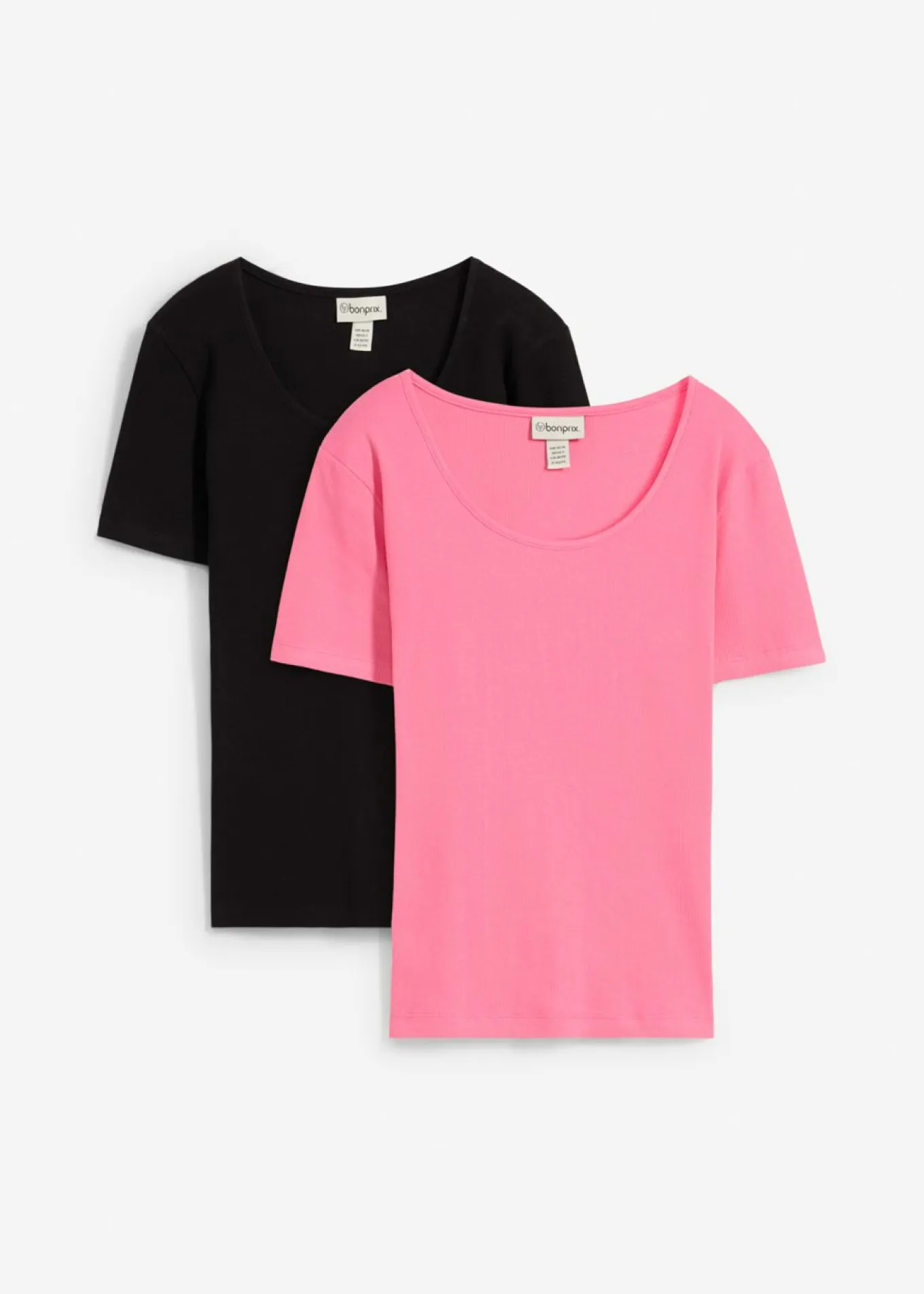 Camiseta de canalé de algodón orgánico puro (2 unidades)