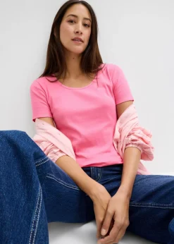 Camiseta de canalé de algodón orgánico puro (2 unidades)