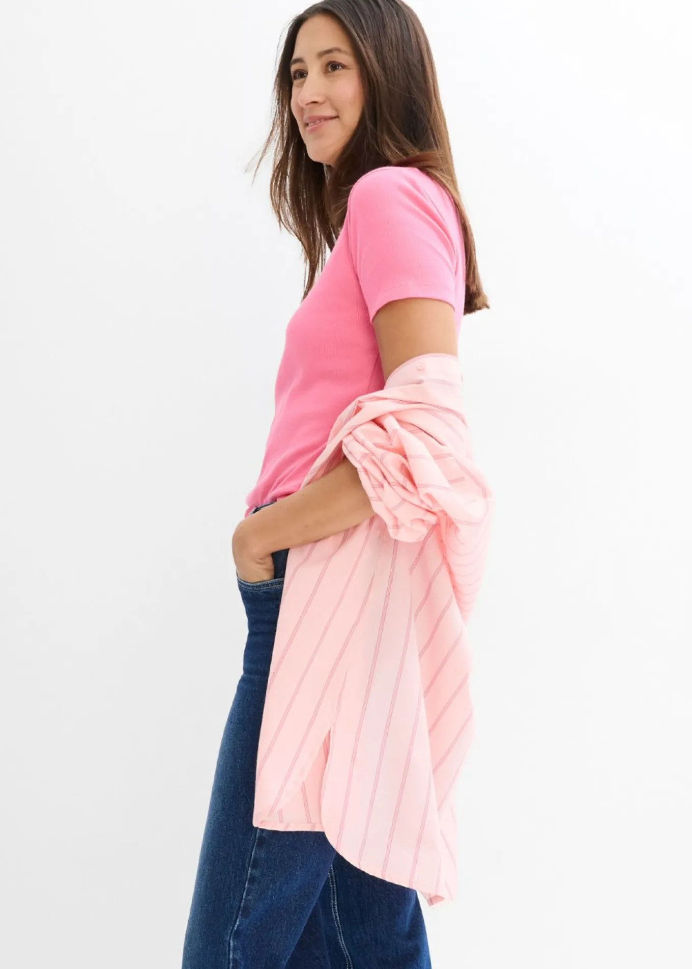 Camiseta de canalé de algodón orgánico puro (2 unidades)