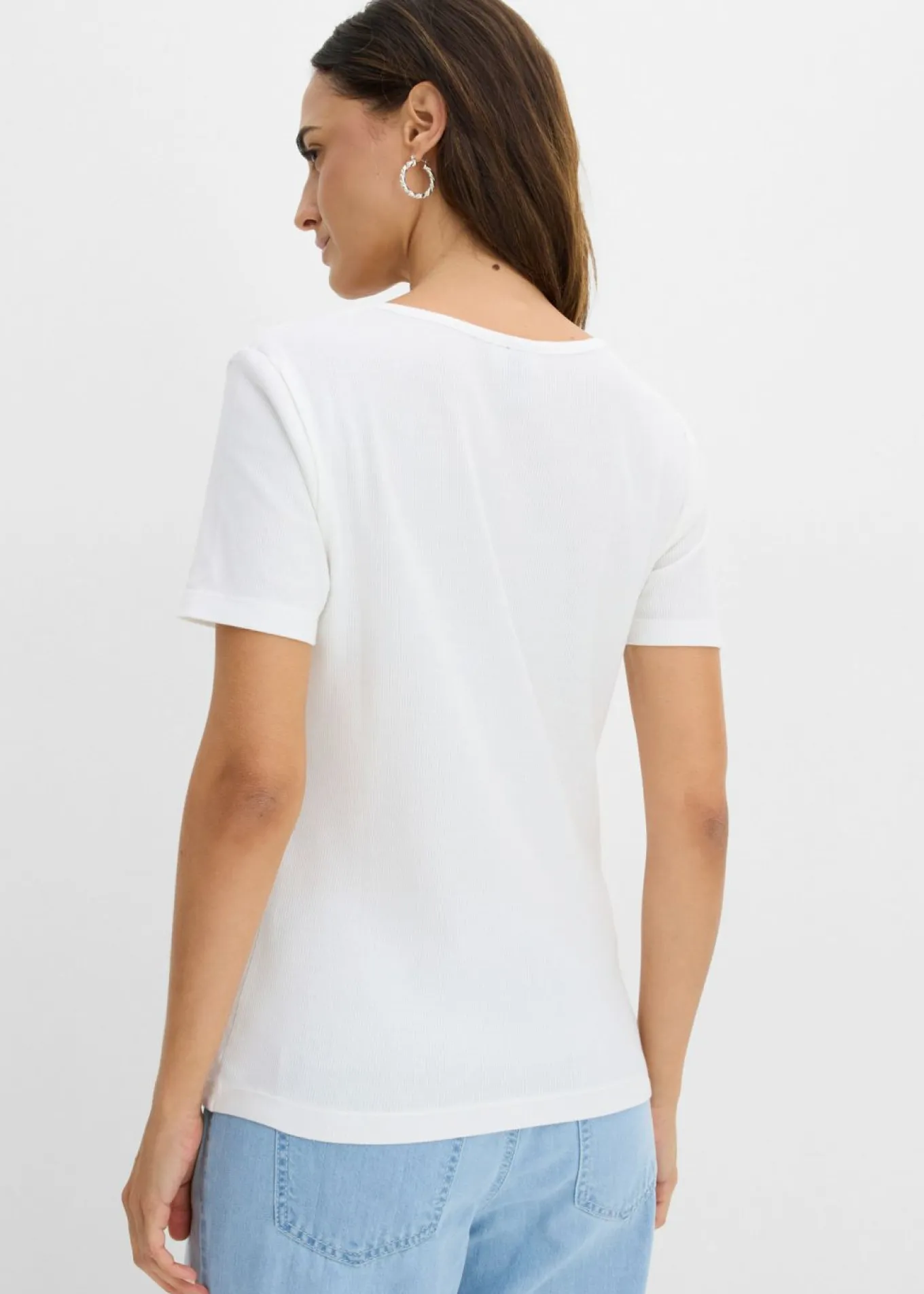 Camiseta de canalé de algodón orgánico puro (2 unidades)