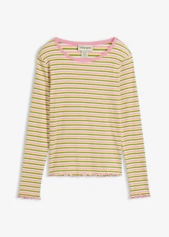Camiseta de canalé de algodón orgánico