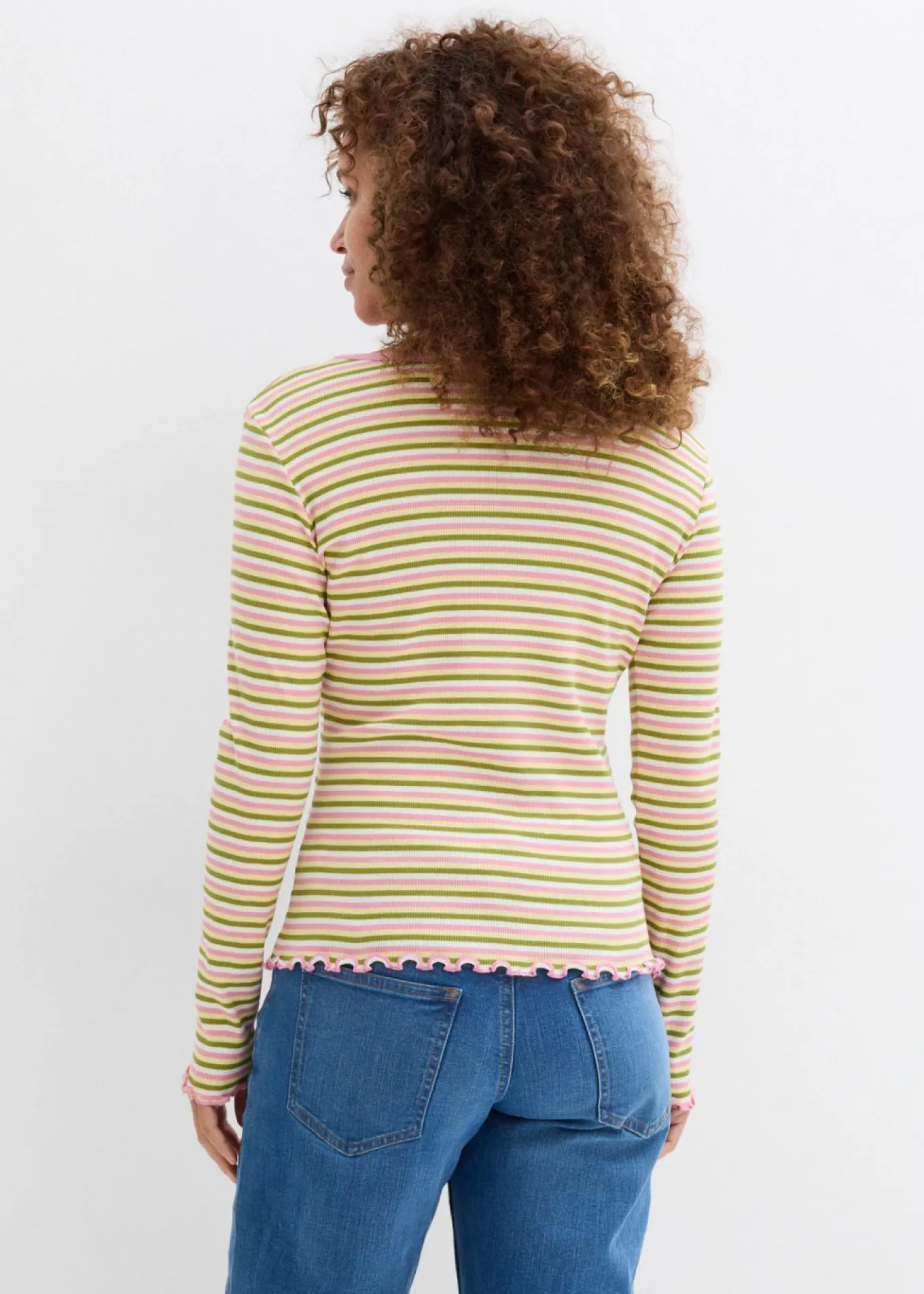 Camiseta de canalé de algodón orgánico