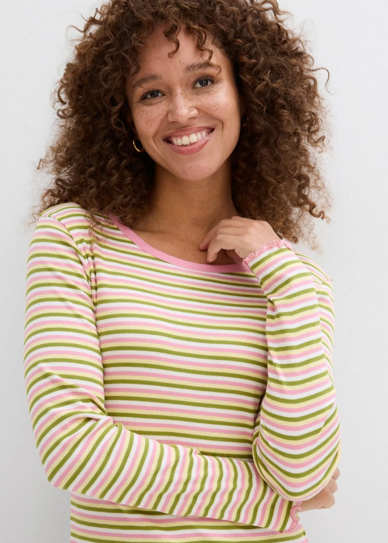 Camiseta de canalé de algodón orgánico