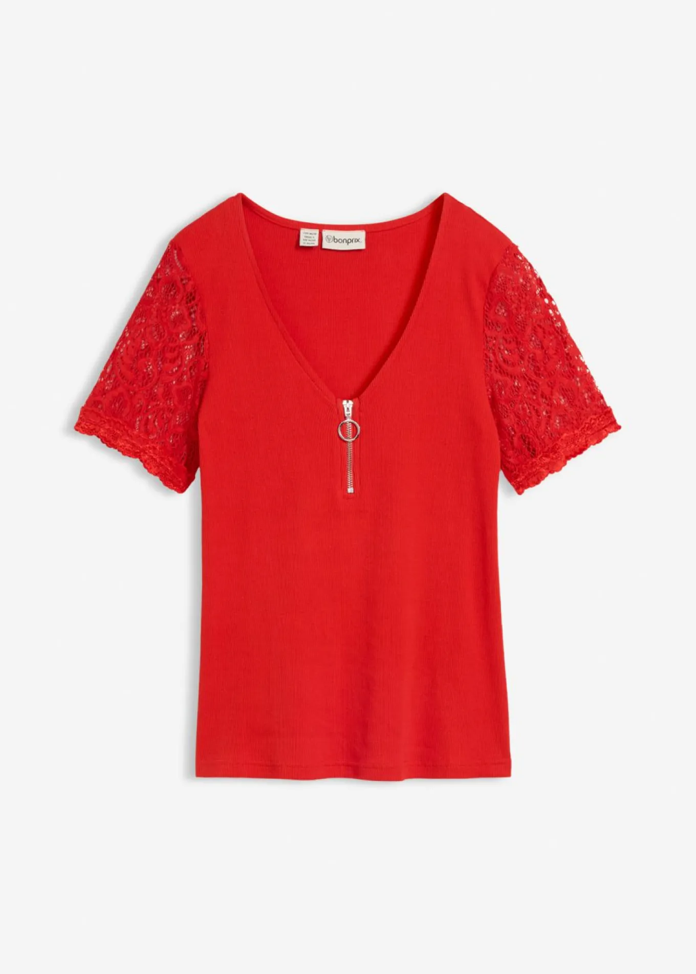 Camiseta de canalé de algodón