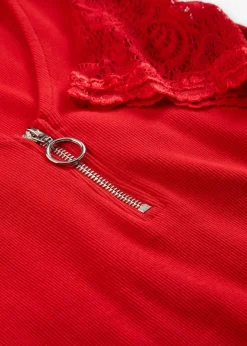 Camiseta de canalé de algodón