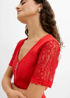 Camiseta de canalé de algodón