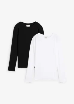 Camiseta de canalé de algodón orgánico puro (2 unidades)