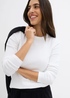 Camiseta de canalé de algodón orgánico puro (2 unidades)