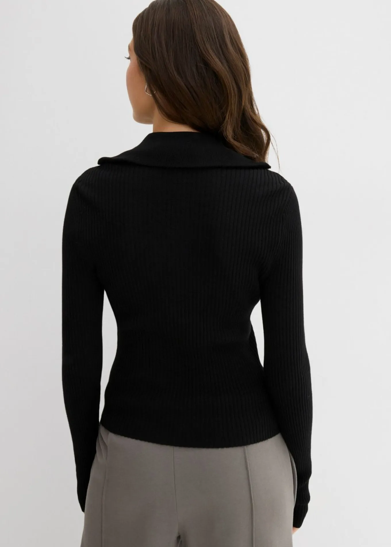 Camiseta de canalé de mezcla de viscosa suave