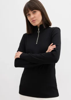 Camiseta de canalé de mezcla de viscosa suave