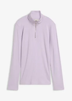 Camiseta de canalé de mezcla de viscosa suave