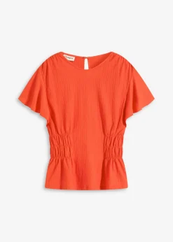 Camiseta de crepé de punto con nido de abeja