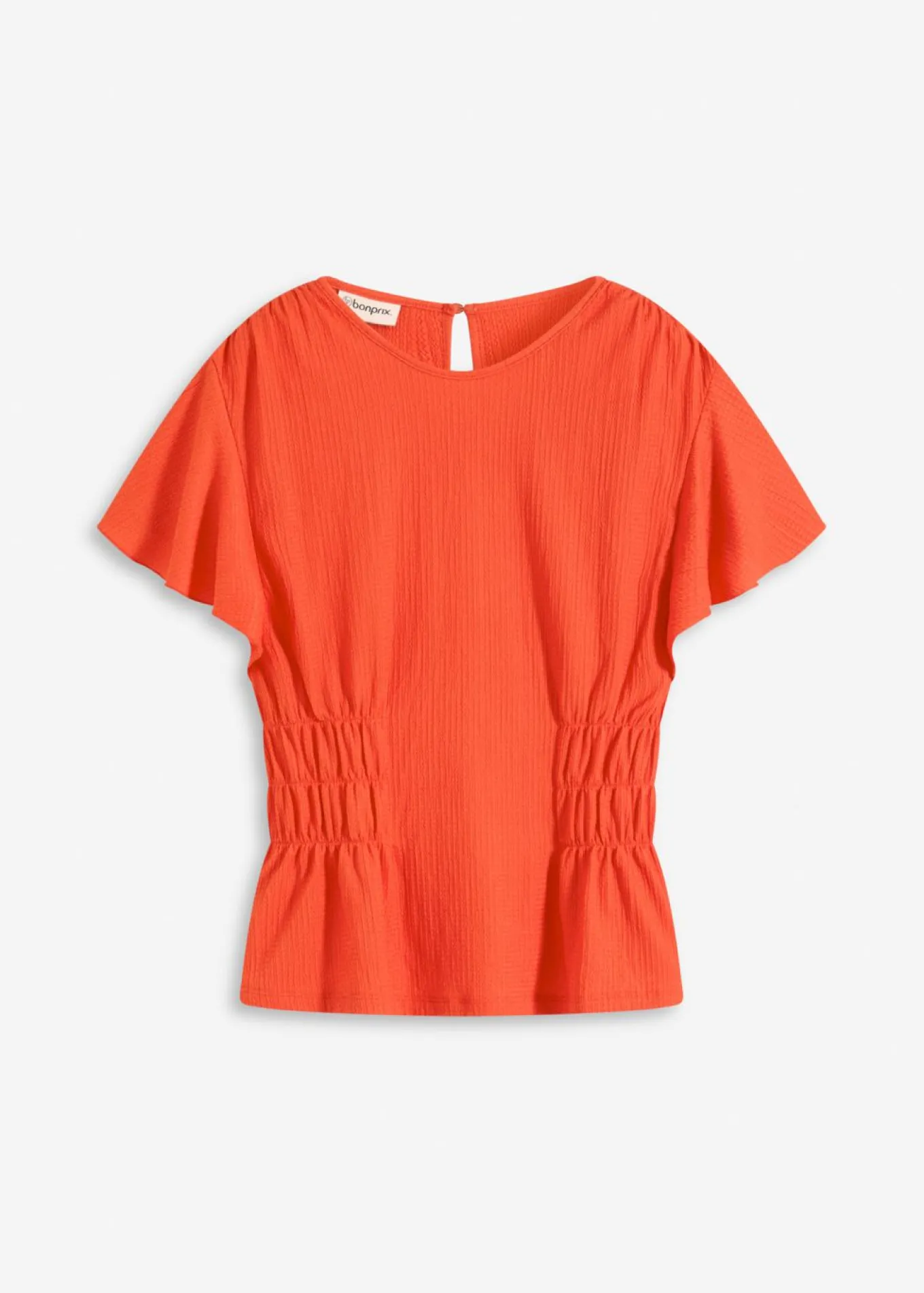 Camiseta de crepé de punto con nido de abeja