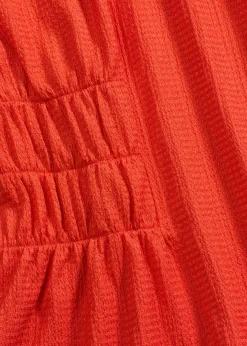Camiseta de crepé de punto con nido de abeja