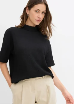 Camiseta de crepé estructurado