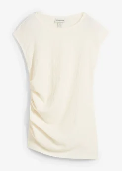 Camiseta de crepé estructurado