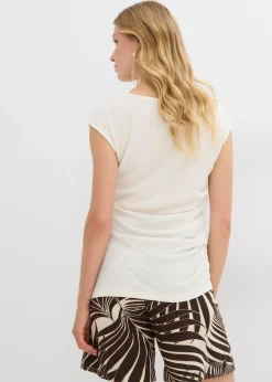 Camiseta de crepé estructurado