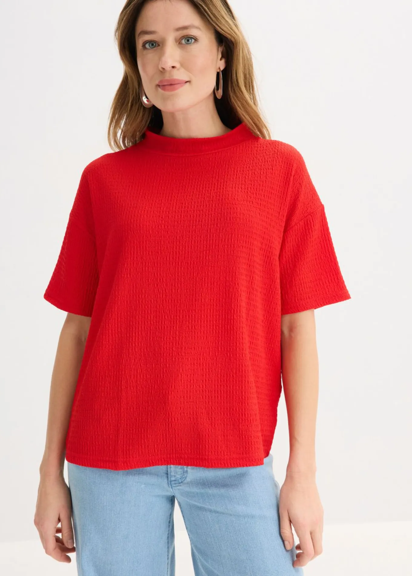 Camiseta de crepé estructurado