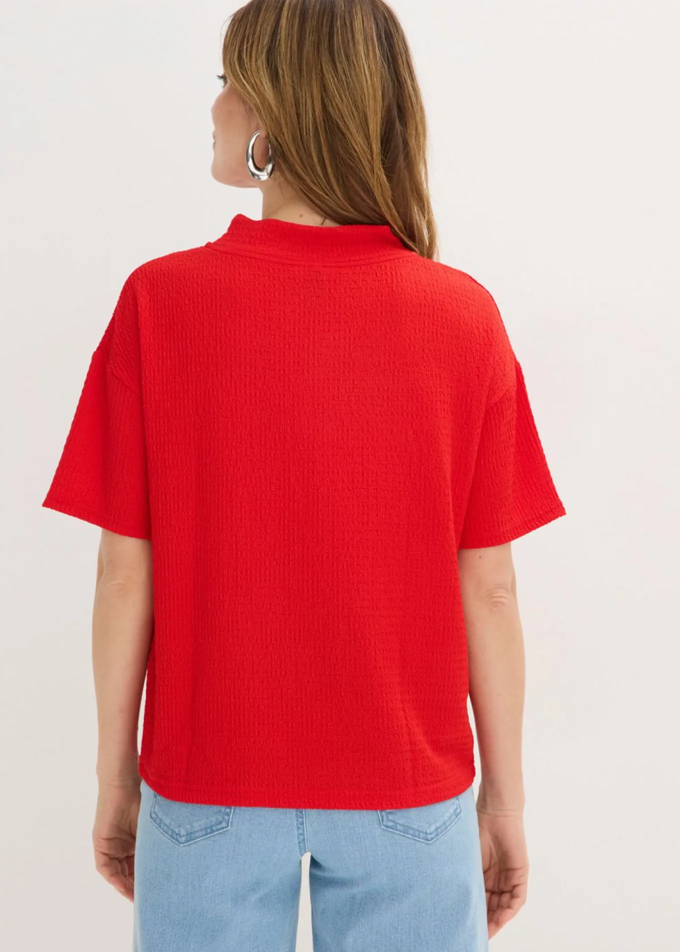 Camiseta de crepé estructurado