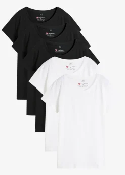 Camiseta de cuello redondo y manga corta (5 unidades)