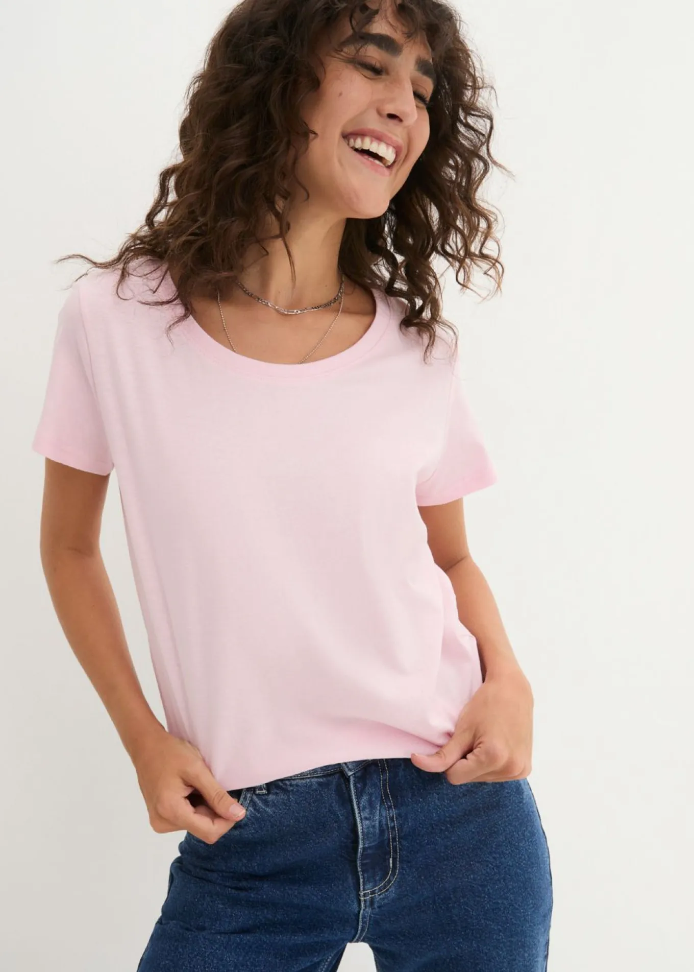 Camiseta de cuello redondo y manga corta (5 unidades)