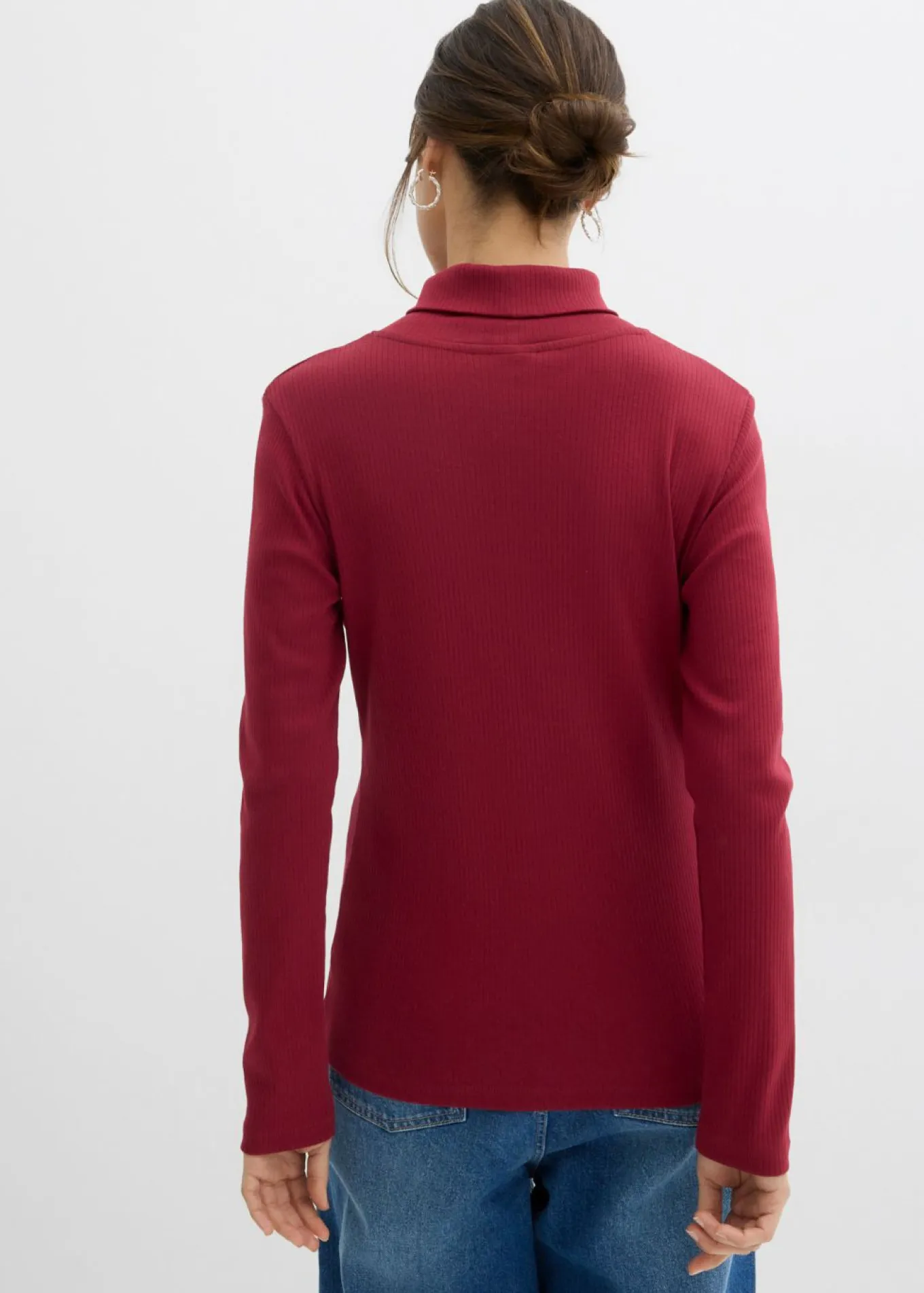 Camiseta de cuello vuelto de algodón orgánico puro