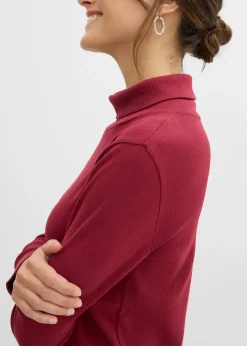 Camiseta de cuello vuelto de algodón orgánico puro