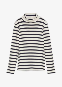 Camiseta de cuello vuelto de algodón orgánico puro