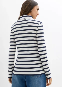 Camiseta de cuello vuelto de algodón orgánico puro