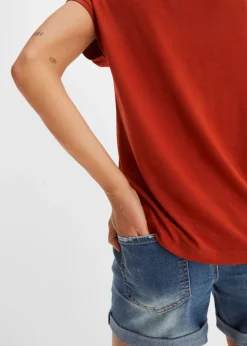 Camiseta de encaje de viscosa suave