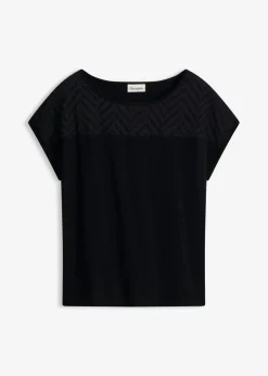 Camiseta de encaje de viscosa suave