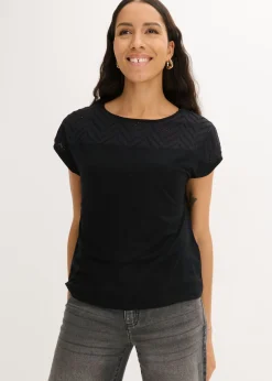 Camiseta de encaje de viscosa suave