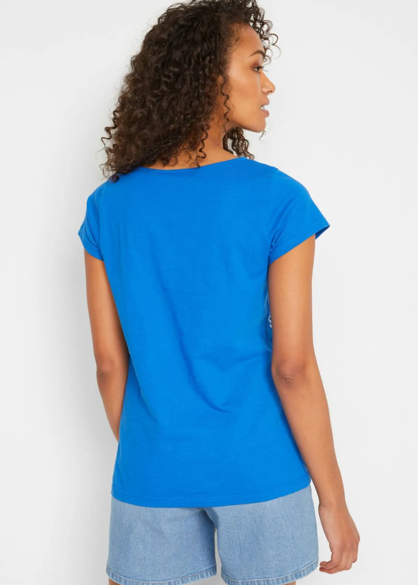 Camiseta de hilo flameado de manga corta