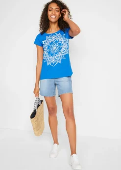 Camiseta de hilo flameado de manga corta