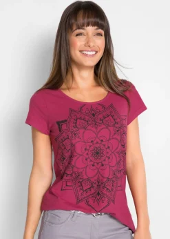 Camiseta de hilo flameado de manga corta