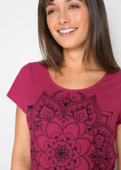 Camiseta de hilo flameado de manga corta