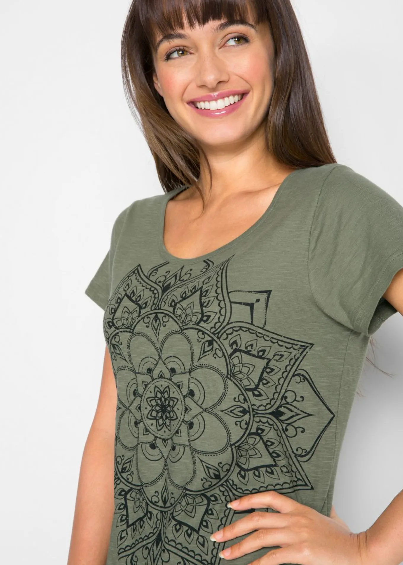 Camiseta de hilo flameado de manga corta