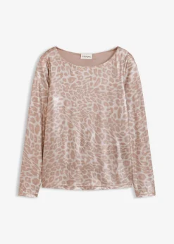 Camiseta de leopardo con estampado brillante