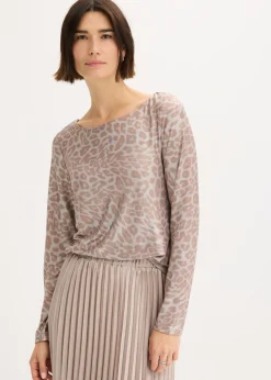 Camiseta de leopardo con estampado brillante