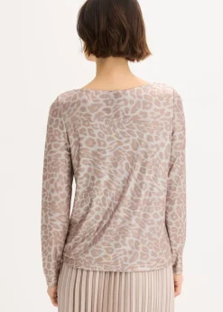 Camiseta de leopardo con estampado brillante