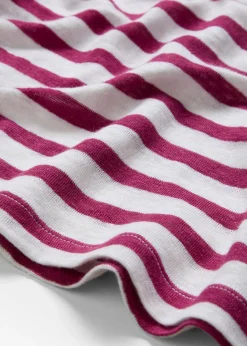 Camiseta de lino puro con mangas tipo murciélago
