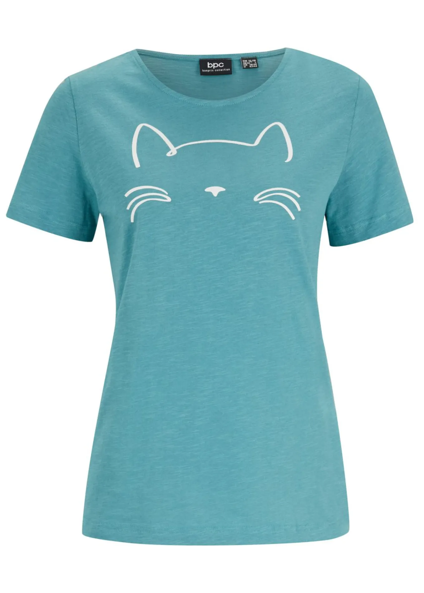 Camiseta de manga corta con estampado de gatos
