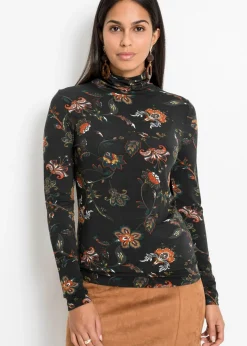 Camiseta de manga larga con cuello vuelto