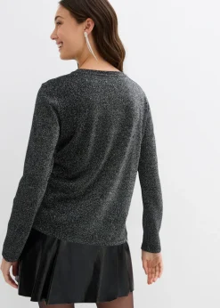 Camiseta de manga larga con hilo brillante