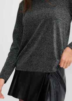 Camiseta de manga larga con hilo brillante